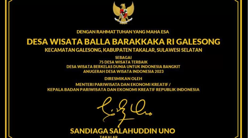 Kampung Adat & Budaya Balla’ Barakkaka ri Galesong (BBrG)